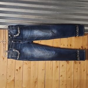 Miss Me Jeans Size 26 Mid Rise Cuffed Skinny